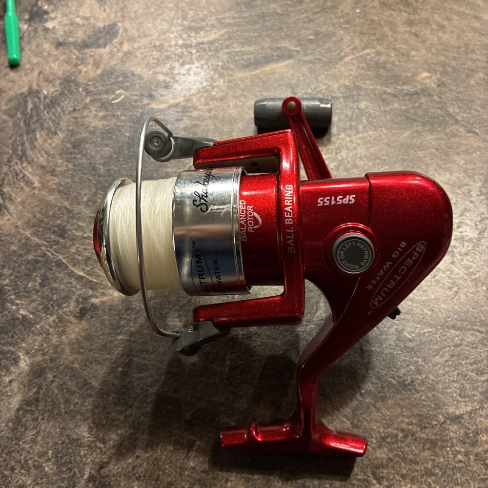 shakespeare fishing reel spectrum big water SP5155 Red working Spin Cast
